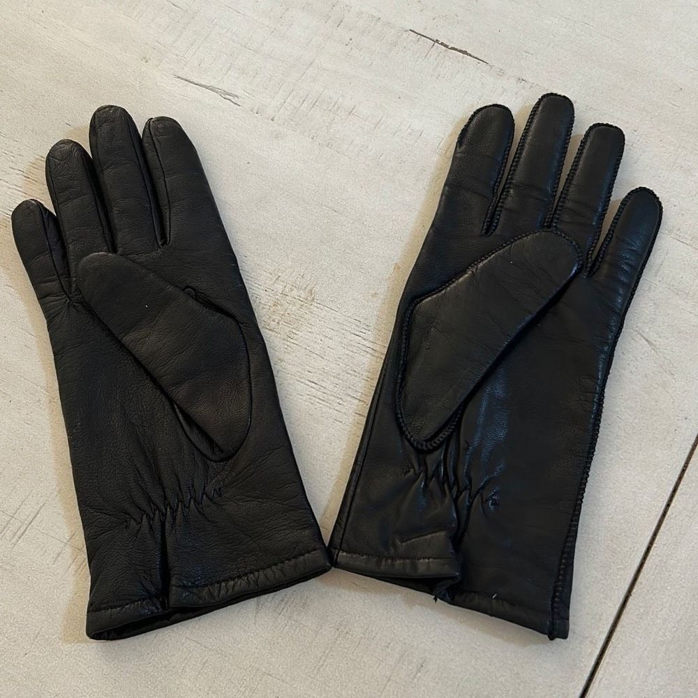 Black Leather Gloves NWOT